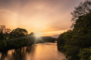 The River Tees in Barnard Castle, County Durham, İngiltere