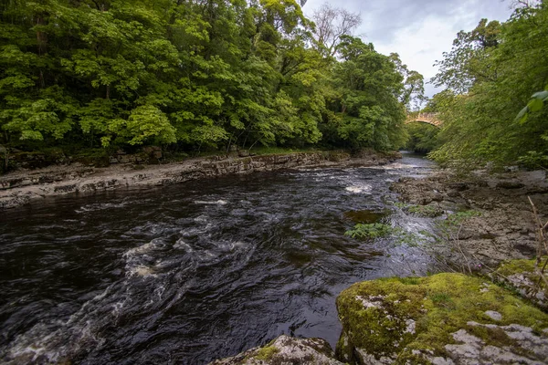 Floden Tees Barnard Castle Grevskapet Durham Storbritannien — Stockfoto