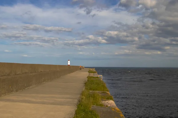 Entrance Harbour Berwick Tweed Northumberland — Stock Photo, Image