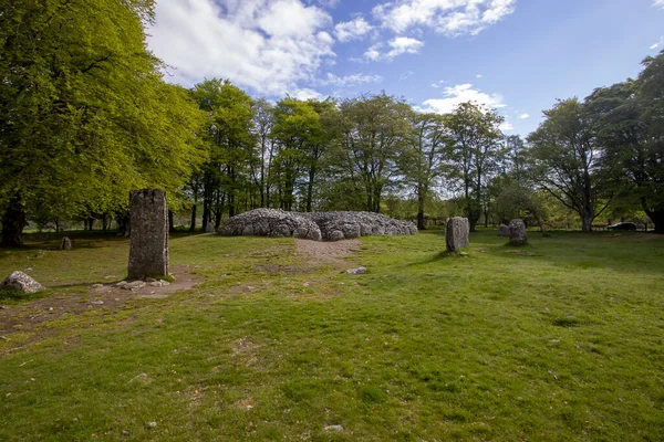 Begravningsplatsen För Clava Cairns Scottish Highlands Storbritannien — Stockfoto