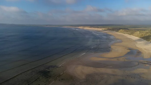 英国スコットランドの北海岸 ツェルソ近くのDunnet Beachの空中写真 — ストック写真