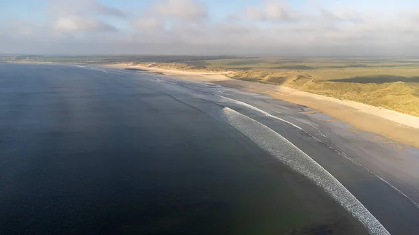 Вид Воздуха Пляж Даннет Рядом Турсо Северном Побережье Шотландии Великобритания — стоковое фото