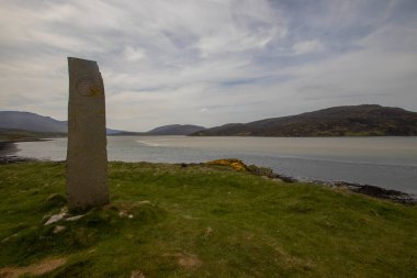 İngiltere, İskoçya 'da Durness' li Kyle 'a tepeden bakan