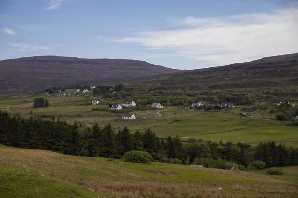 Domy Wiejskie Wyspie Skye Szkocji Wielka Brytania — Zdjęcie stockowe