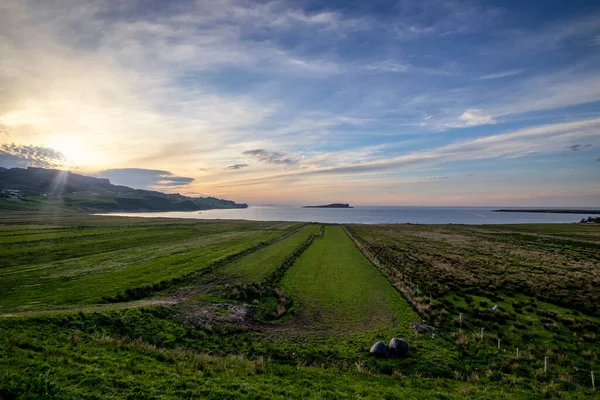 Fantastisk Solnedgång Isle Skye Skotska Höglandet Storbritannien — Stockfoto