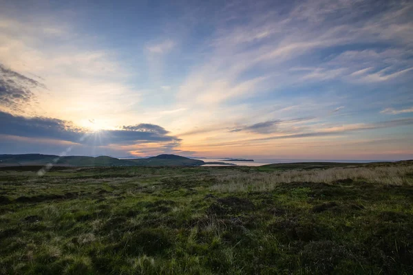 Fantastisk Solnedgång Isle Skye Skotska Höglandet Storbritannien — Stockfoto