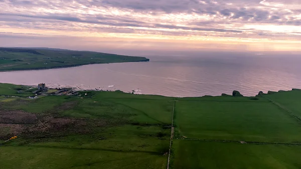 Een Luchtfoto Van Het Landschap Buurt Van John Groats Schotse — Stockfoto