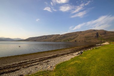 İskoçya 'nın batısındaki Ullapool' da deniz önü, İngiltere
