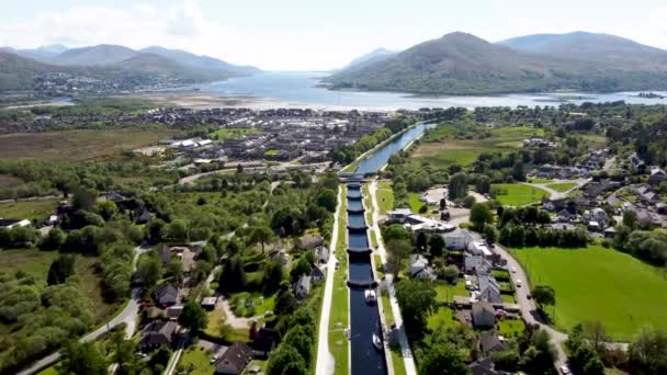 Drone Footage Neptune Staircase Fort William Scottish Highlands — Stock videók