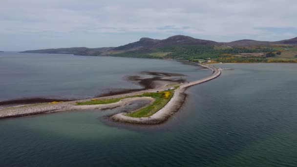 Images Drone Pont Kyle Tongue Dans Les Highlands Écossais Royaume — Video