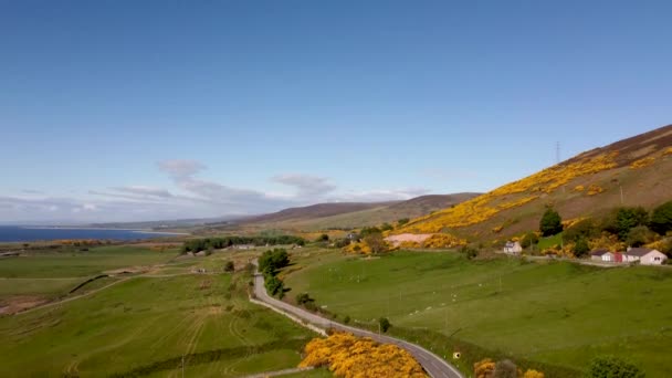 Drone Footage East Coast Scottish Highlands Reino Unido — Vídeo de Stock