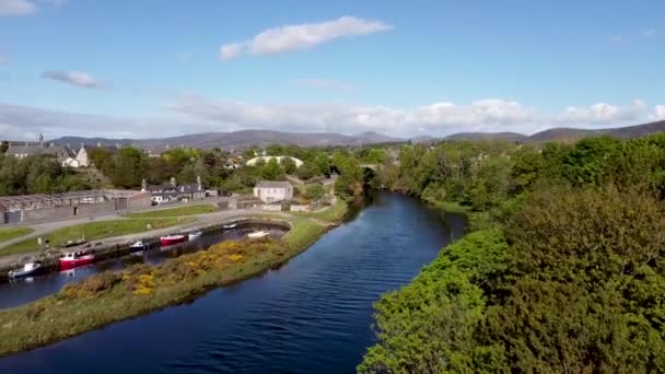Nagranie Drona Wybrzeża Brora Szkocji Wielka Brytania — Wideo stockowe