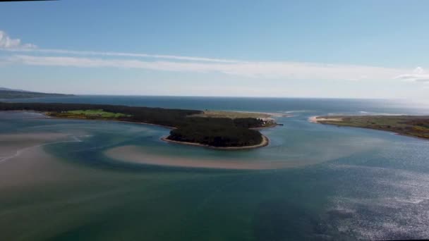 Drone Vídeo Loch Fleet East Coast Scotland Reino Unido — Vídeo de Stock