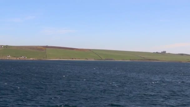 Πλάνα Από Την Ακτογραμμή Του Orkney Στη Σκωτία Ηνωμένο Βασίλειο — Αρχείο Βίντεο