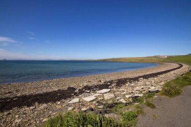 İskoçya, İngiltere 'deki Orkney Adaları' nın kırsal manzarası.