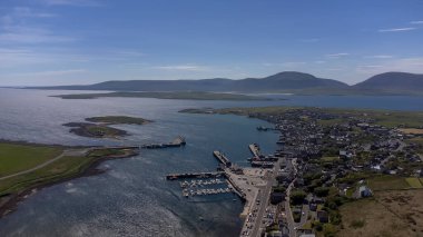 Stromness 'un İskoçya, İngiltere' deki Orkney 'deki hava görüntüsü.