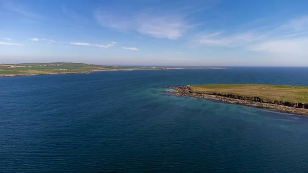 Skoçya Ngiltere Deki Orkney Kıyılarının Hava Görüntüsü — Stok fotoğraf