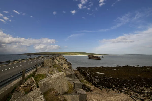 Churchill Barriers Orkney Skottland Storbritannien — Stockfoto