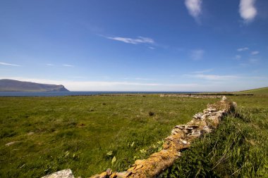 İskoçya, İngiltere 'deki Orkney Adaları' nın kırsal manzarası.