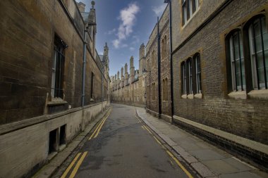 Cambridge, İngiltere 'nin merkezindeki Trinity Lane.