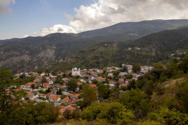 Kıbrıs 'taki Troodos Dağlarının manzarası