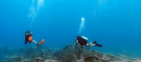 Una Vista Panorámica Del Paisaje Submarino Cabo Greko Cerca Ayia — Foto de Stock