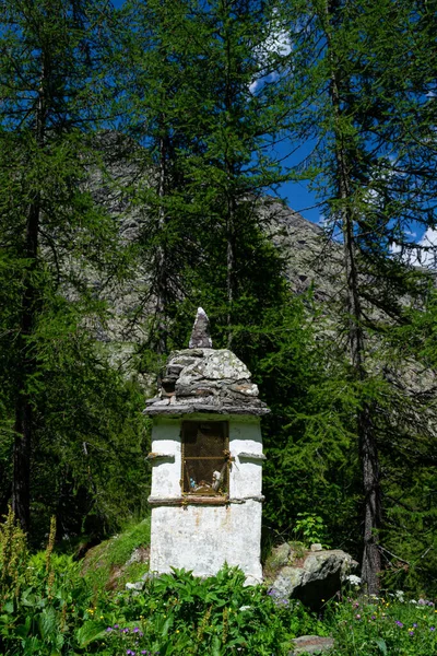 Kapel Nazar Kecil Dibangun Oleh Penduduk Pegunungan Piedmont Italia — Stok Foto