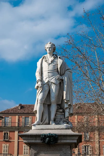 Estátua Homenagem Vittorio Alfieri Poeta Dramaturgo Escritor Teatral Nascido Asti Imagens De Bancos De Imagens Sem Royalties