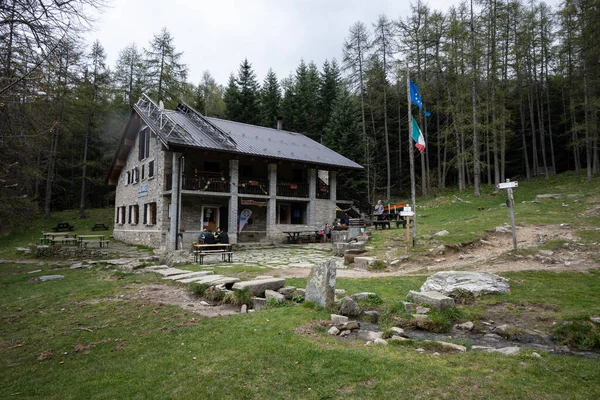 Amprimo Refuge Terletak Alpen Italia — Stok Foto