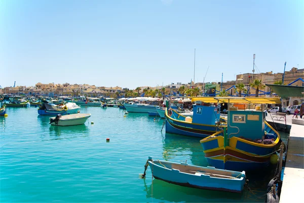 Marsaxlokk harbor, Malta — Stockfoto