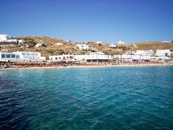 Mykonos Adası, Yunanistan içinde Nice Beach — Stok fotoğraf