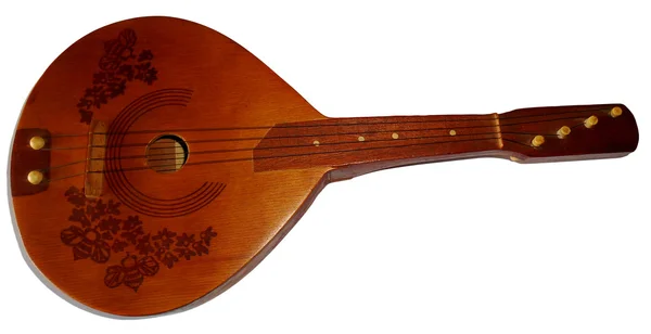 Four strings mandolin, isolated on white — Stock Photo, Image