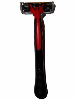 Kırmızı ve siyah jilet, beyaz izole