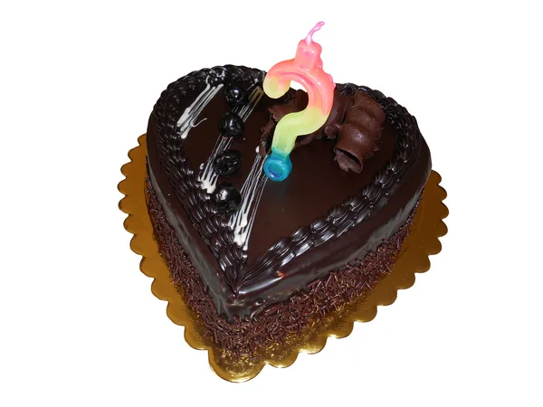 Csokoládé torta, elszigetelt — Stock Fotó