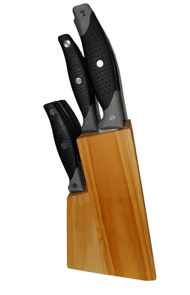 Knife block, isolated on white — Stock Photo, Image