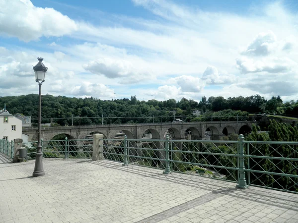Brücke passerelle, luxembourg city, luxembourg — Stockfoto