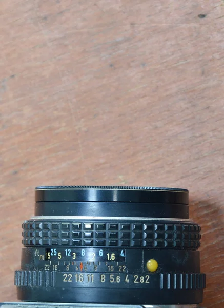 Manual lens of single lens reflect camera — Stock Photo, Image