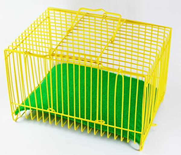 Cage for tiny pet on white background — Stock fotografie