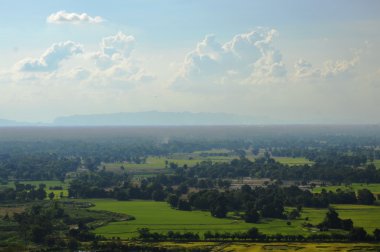 Tayland kırsal manzara dağ üzerinden görünümünü