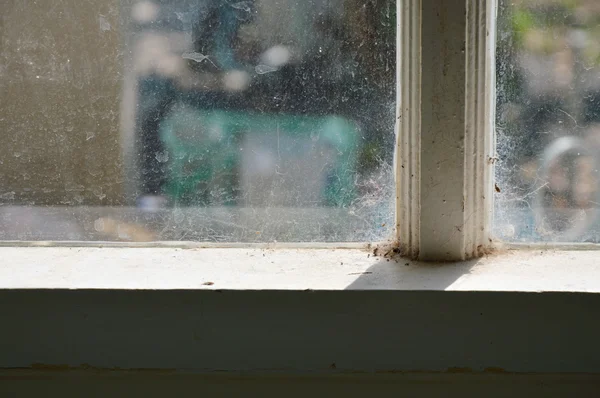 Macchia d'acqua sul vetro della finestra — Foto Stock