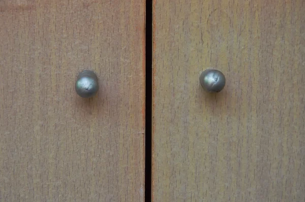 Wooden cabinet handle texture and background — Stock Photo, Image