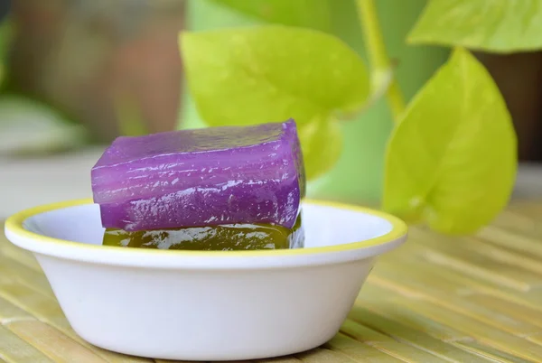 Słodki tort tajski kolorowy deser gummy na Puchar — Zdjęcie stockowe