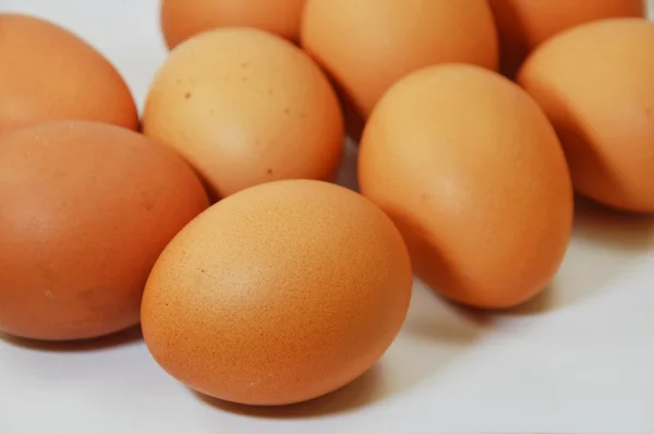 Gekochtes Ei auf weißem Hintergrund — Stockfoto