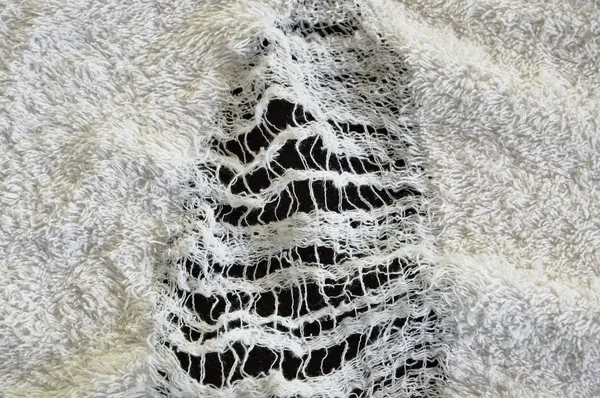 부족의 오래 된 백색 수건 텍스처와 배경 — 스톡 사진