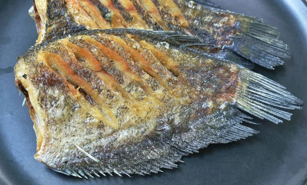 Mély Sült Kígyó Bőr Harcsa Vagy Gourami Étel — Stock Fotó