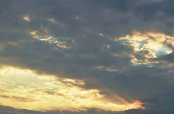 Nuage Répandant Sur Coucher Soleil Crépuscule Ciel Soirée — Photo