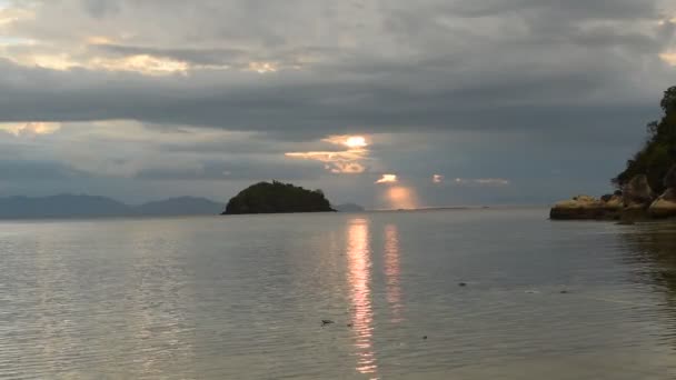 Ландшафт Сходу Сонця Морі Острова Ліпе Таїланд — стокове відео