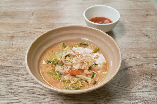 Boiled Seafood Sukiyaki Soup Sauce — Stock Photo, Image