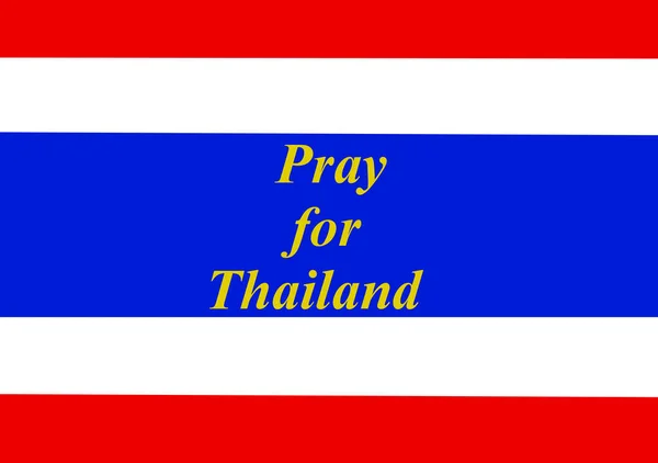 Covid 19とコロナウイルス危機の間の旗でタイのために祈る — ストック写真