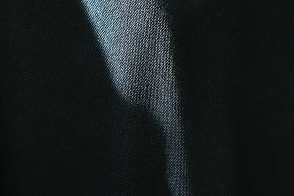 Close Sunlight Spreading Make Shadow Shape Dark Blue Fabric Background — Stock Photo, Image